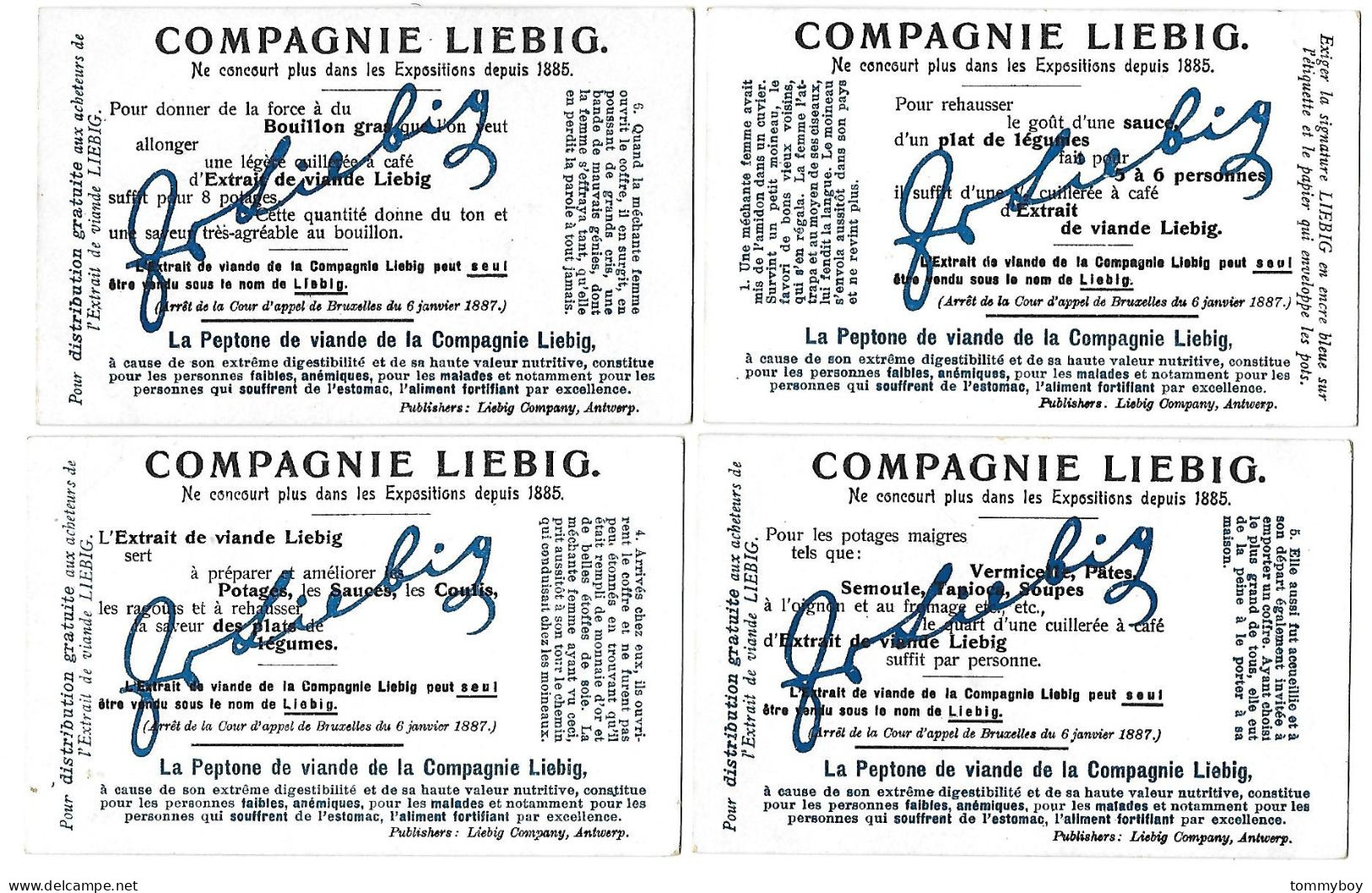 S 677, Liebig 6 Cards, La Moineau à La Langue Fendue (ref B16) - Liebig