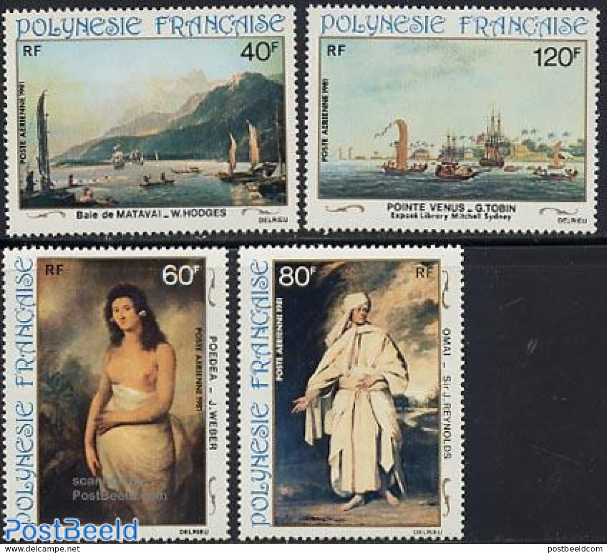 French Polynesia 1981 Paintings 4v, Mint NH, Transport - Ships And Boats - Art - Paintings - Ungebraucht