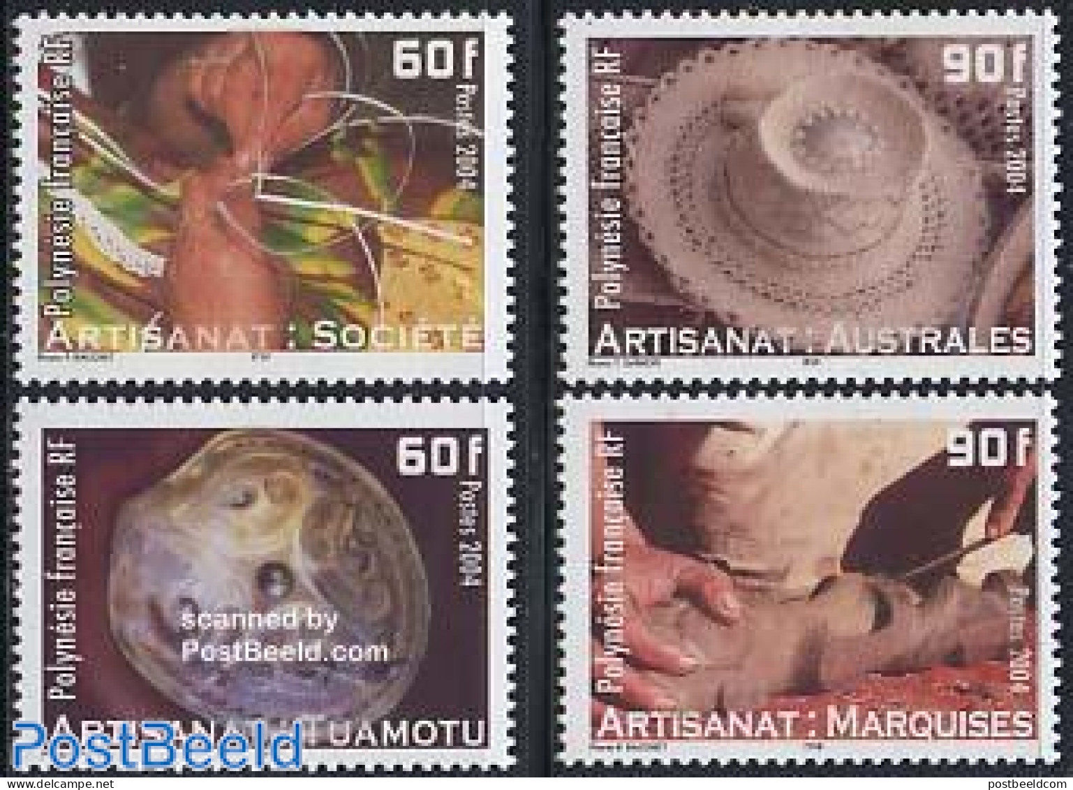 French Polynesia 2004 Handicrafts 4v, Mint NH, Art - Handicrafts - Unused Stamps
