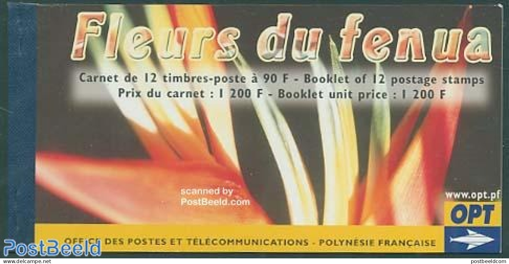 French Polynesia 2005 Flowers 12v In Booklet, Mint NH, Nature - Flowers & Plants - Stamp Booklets - Nuevos