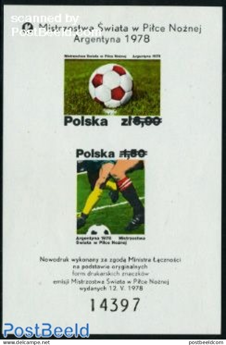 Poland 1978 World Cup Football S/s, Mint NH, Sport - Football - Unused Stamps