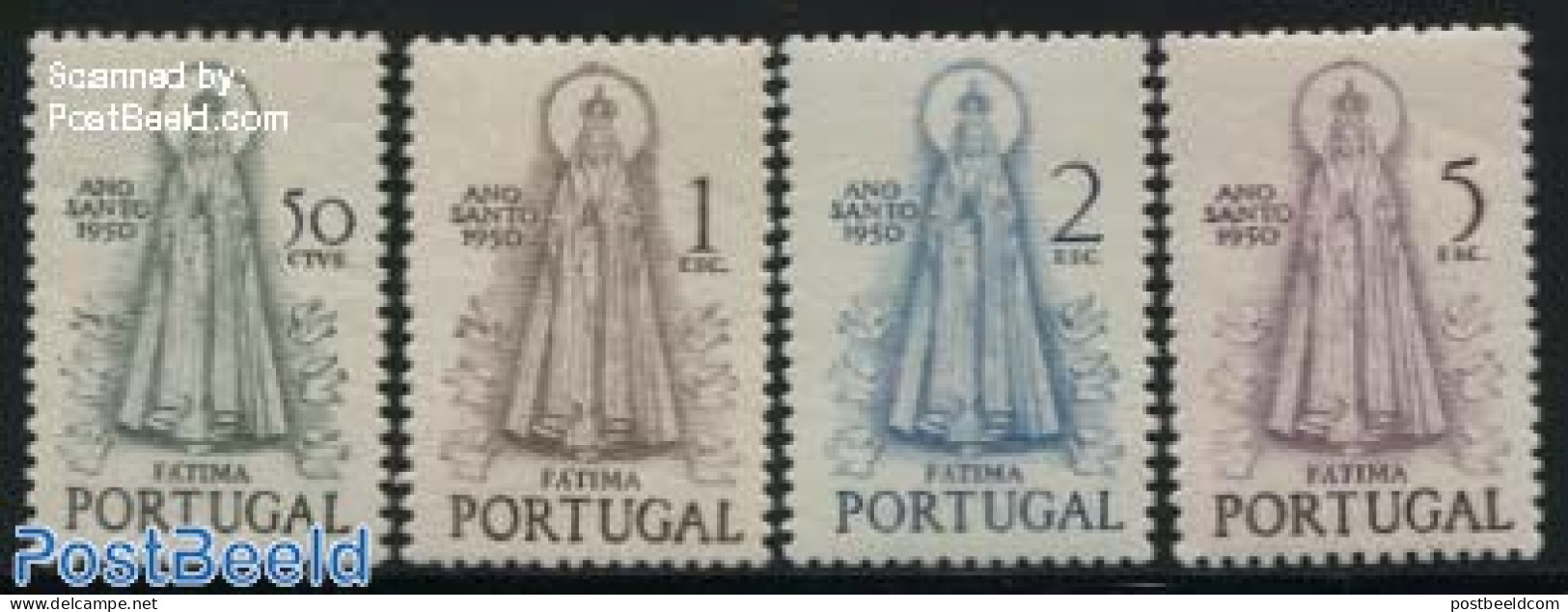 Portugal 1950 Holy Year 4v, Mint NH, Religion - Religion - Unused Stamps
