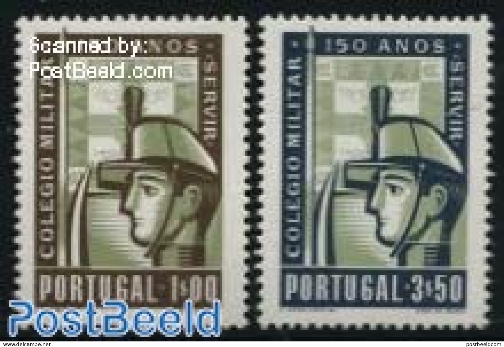 Portugal 1954 Military School 2v, Mint NH, History - Science - Militarism - Education - Unused Stamps