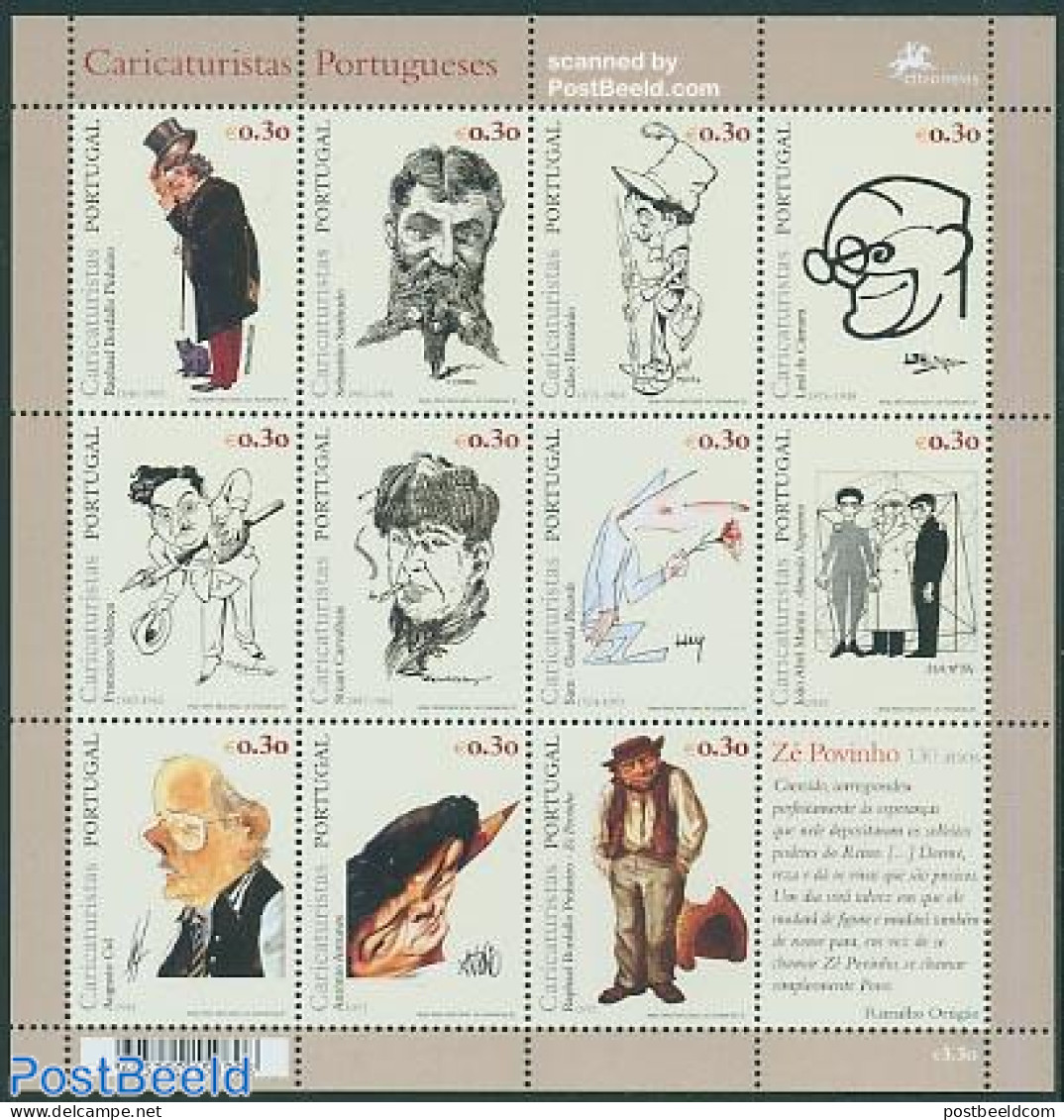 Portugal 2005 Cartoons 11v M/s, Mint NH, Art - Comics (except Disney) - Unused Stamps
