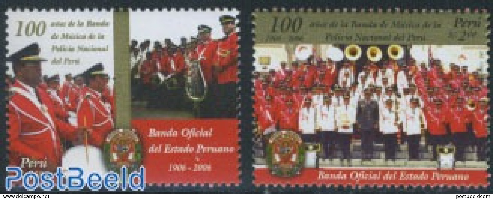 Peru 2007 Official Music Band 2v, Mint NH, Performance Art - Music - Music