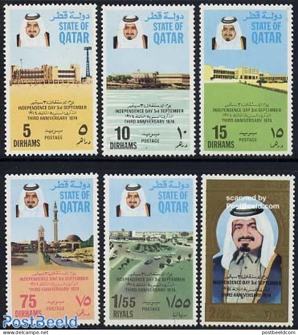 Qatar 1974 Independence 6v, Mint NH - Qatar