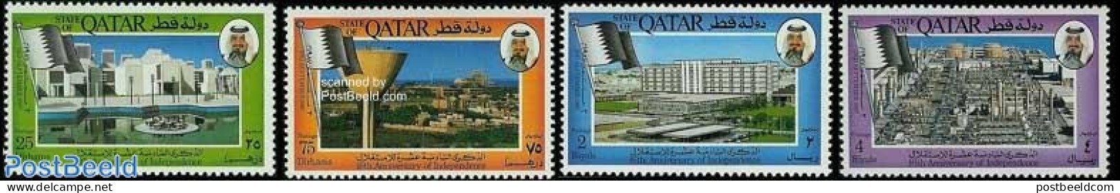 Qatar 1987 Independence 4v, Mint NH, Science - Chemistry & Chemists - Chimie