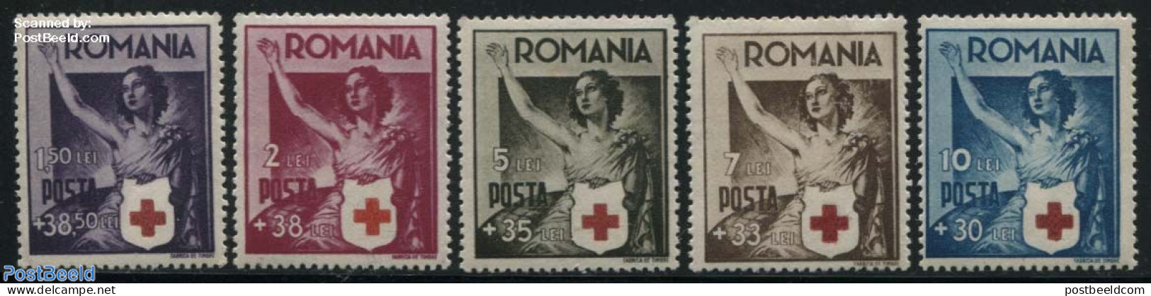 Romania 1941 Red Cross 5v, Mint NH, Health - Red Cross - Neufs