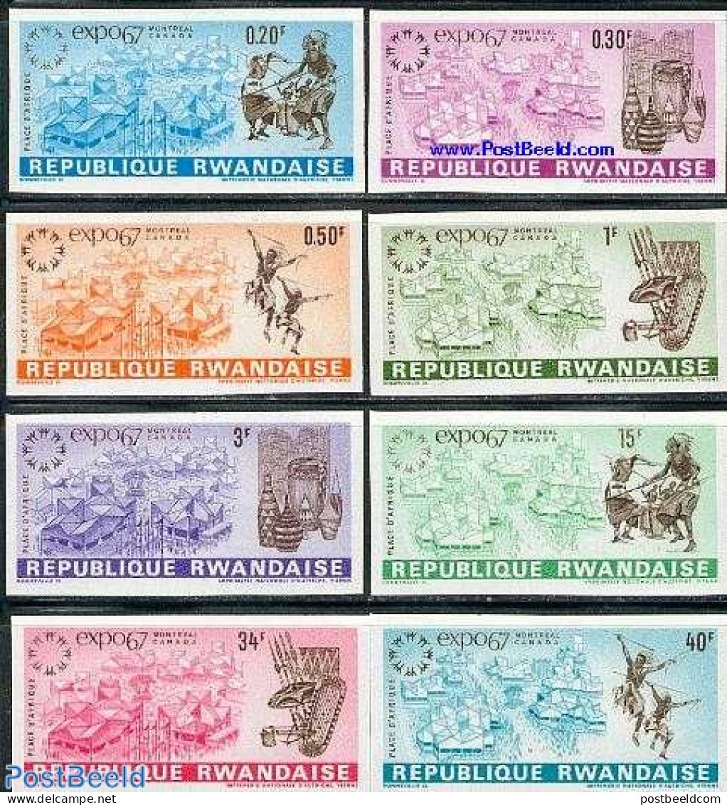 Rwanda 1967 Expo 67 8v Imperforated, Mint NH, Various - Folklore - World Expositions - Other & Unclassified
