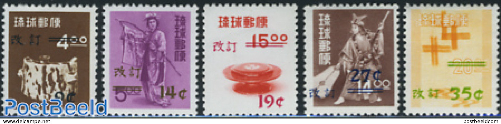 Ryu-Kyu 1960 Overprints 5v, Mint NH - Ryukyu Islands