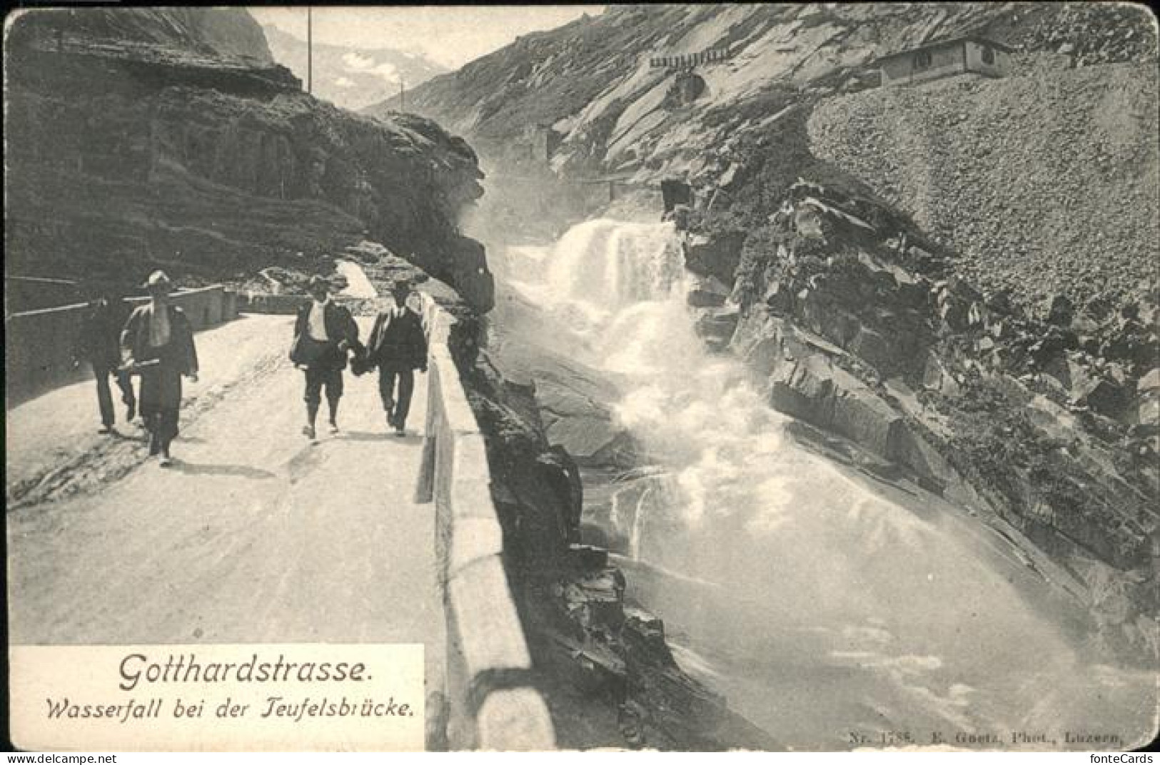 11192818 Gotthardpass Wasserfall Teufelsbruecke Gotthardstrasse Gotthard, St. - Sonstige & Ohne Zuordnung