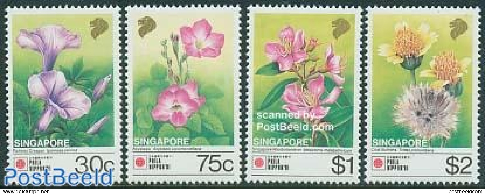 Singapore 1991 Philanippon 4v, Mint NH, Nature - Flowers & Plants - Autres & Non Classés