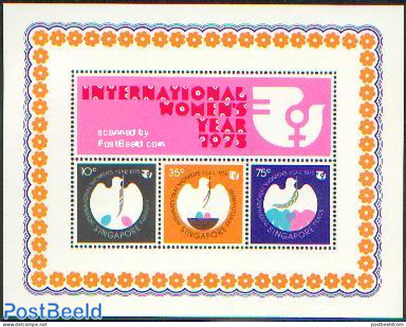 Singapore 1975 International Womens Year S/s, Mint NH, History - Various - Women - Int. Women's Year 1975 - Unclassified