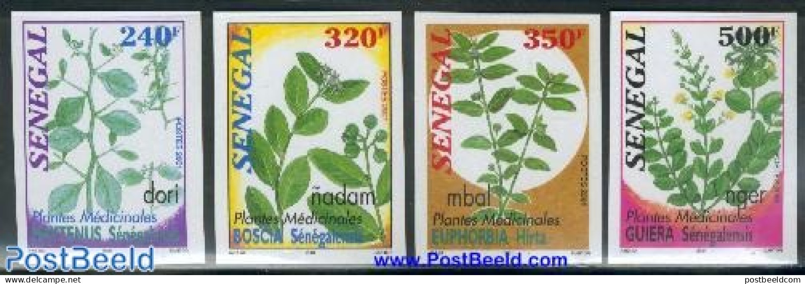 Senegal 2001 Medical Plants 4v Imperforated, Mint NH, Health - Nature - Health - Flowers & Plants - Sénégal (1960-...)