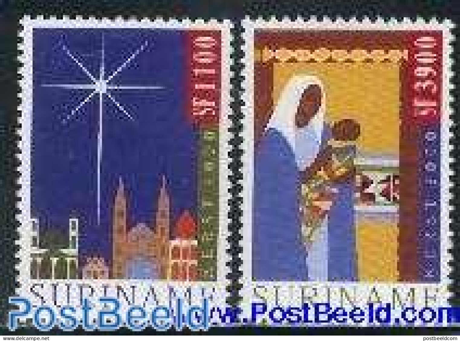 Suriname, Republic 2000 Christmas 2v, Mint NH, Religion - Christmas - Kerstmis