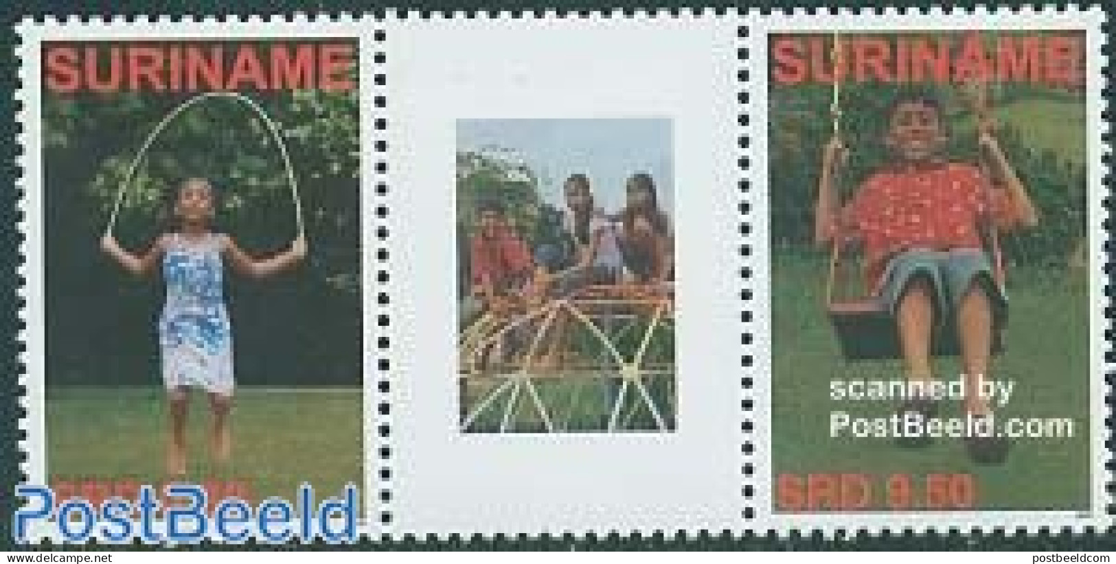 Suriname, Republic 2005 Child Welfare Gutter Pair, Mint NH, Various - Toys & Children's Games - Suriname