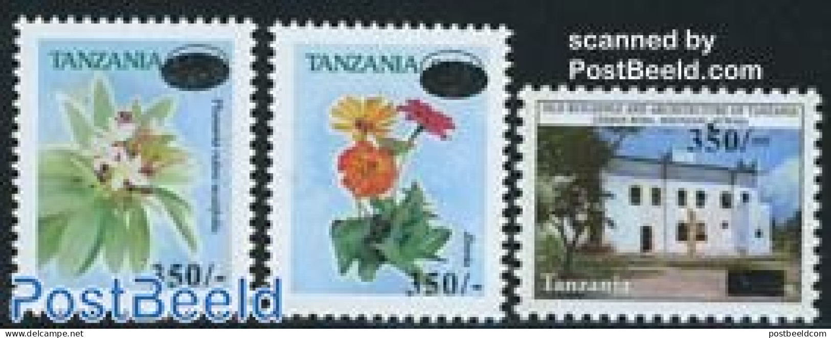 Tanzania 2007 Overprints 3v, Mint NH, Nature - Flowers & Plants - Tanzanie (1964-...)