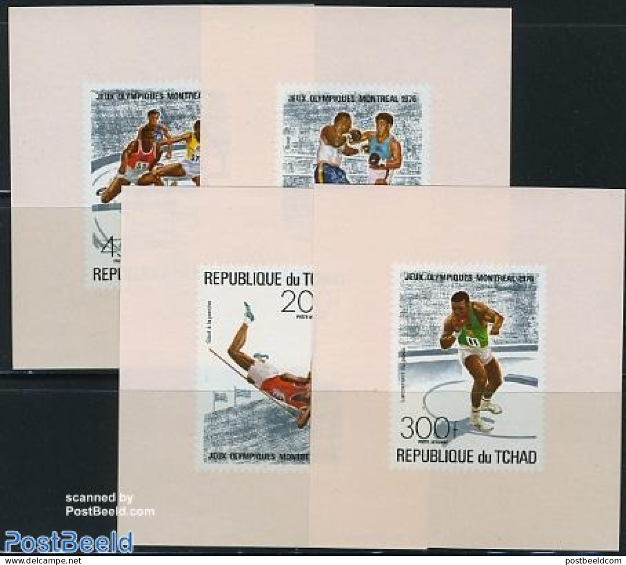 Chad 1976 Montreal Olympics 4 S/s, Mint NH, Sport - Athletics - Boxing - Olympic Games - Otros & Sin Clasificación