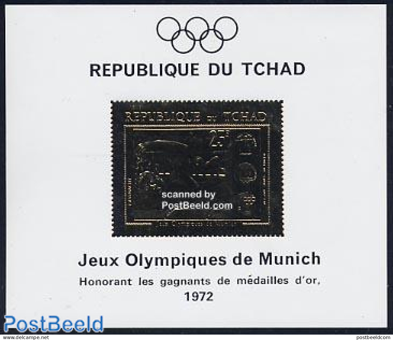 Chad 1971 Olympic Winners Munich S/s Gold, Mint NH, Sport - Olympic Games - Other & Unclassified