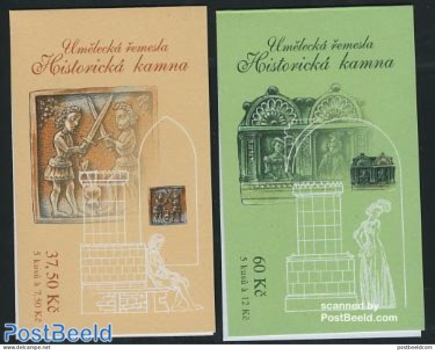 Czech Republic 2007 Historical Oven 2 Booklets, Mint NH, Stamp Booklets - Autres & Non Classés