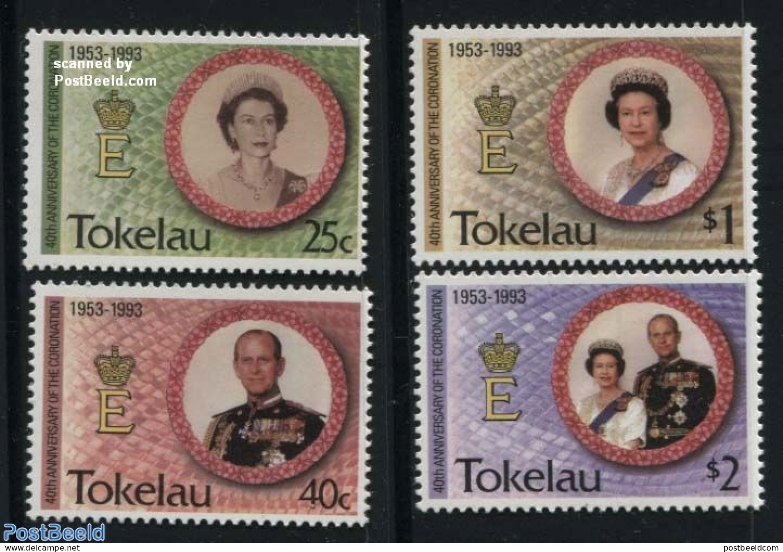 Tokelau Islands 1993 Coronation 40th Anniversary 4v, Mint NH, History - Kings & Queens (Royalty) - Royalties, Royals