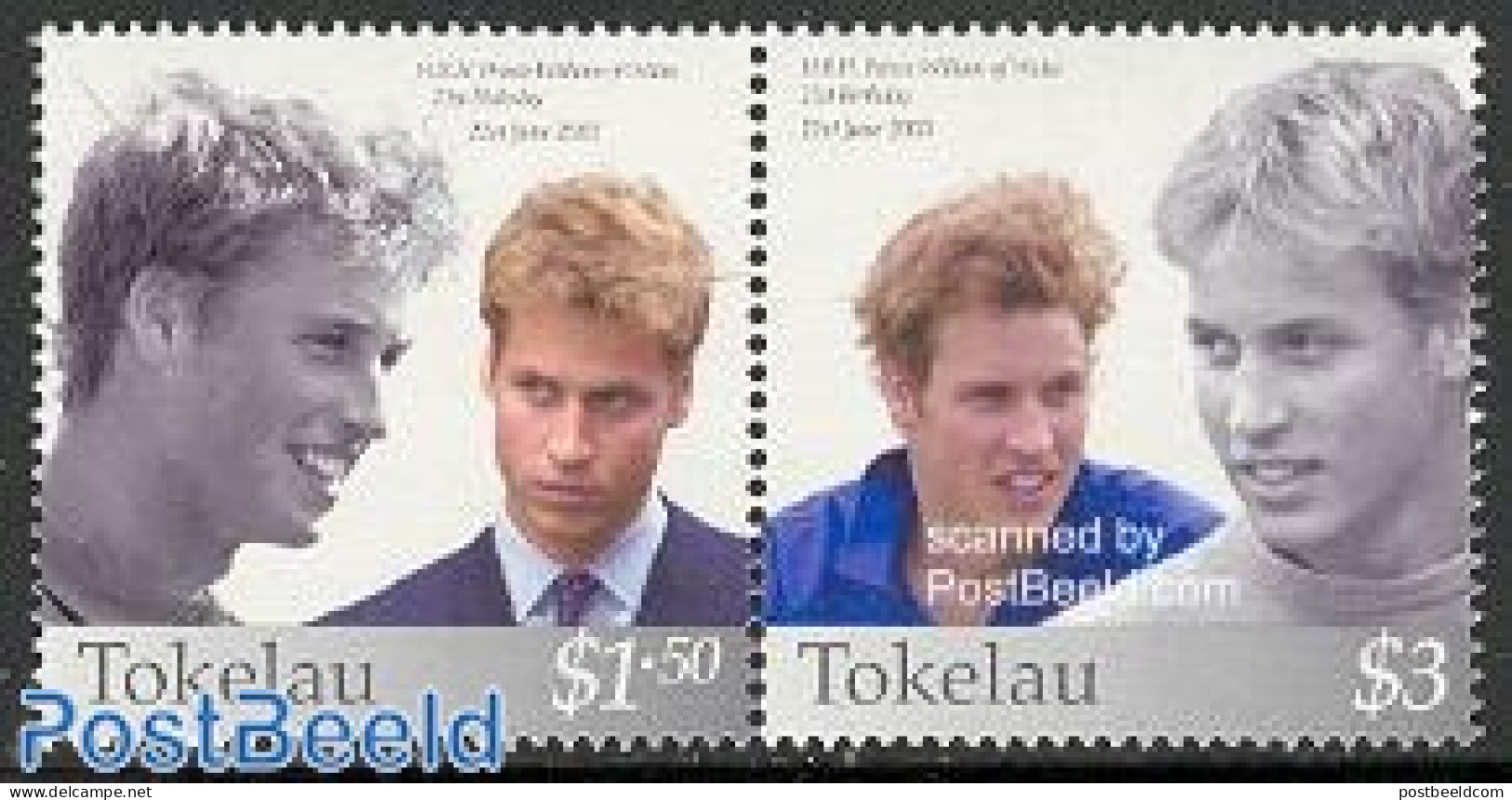 Tokelau Islands 2003 Prince William 2v [:], Mint NH, History - Kings & Queens (Royalty) - Royalties, Royals