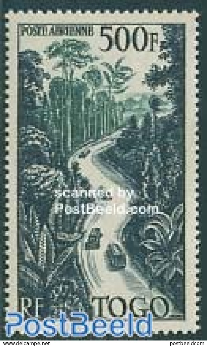 Togo 1954 Road Through Forest 1v, Mint NH, Nature - Transport - Trees & Forests - Automobiles - Rotary, Lions Club