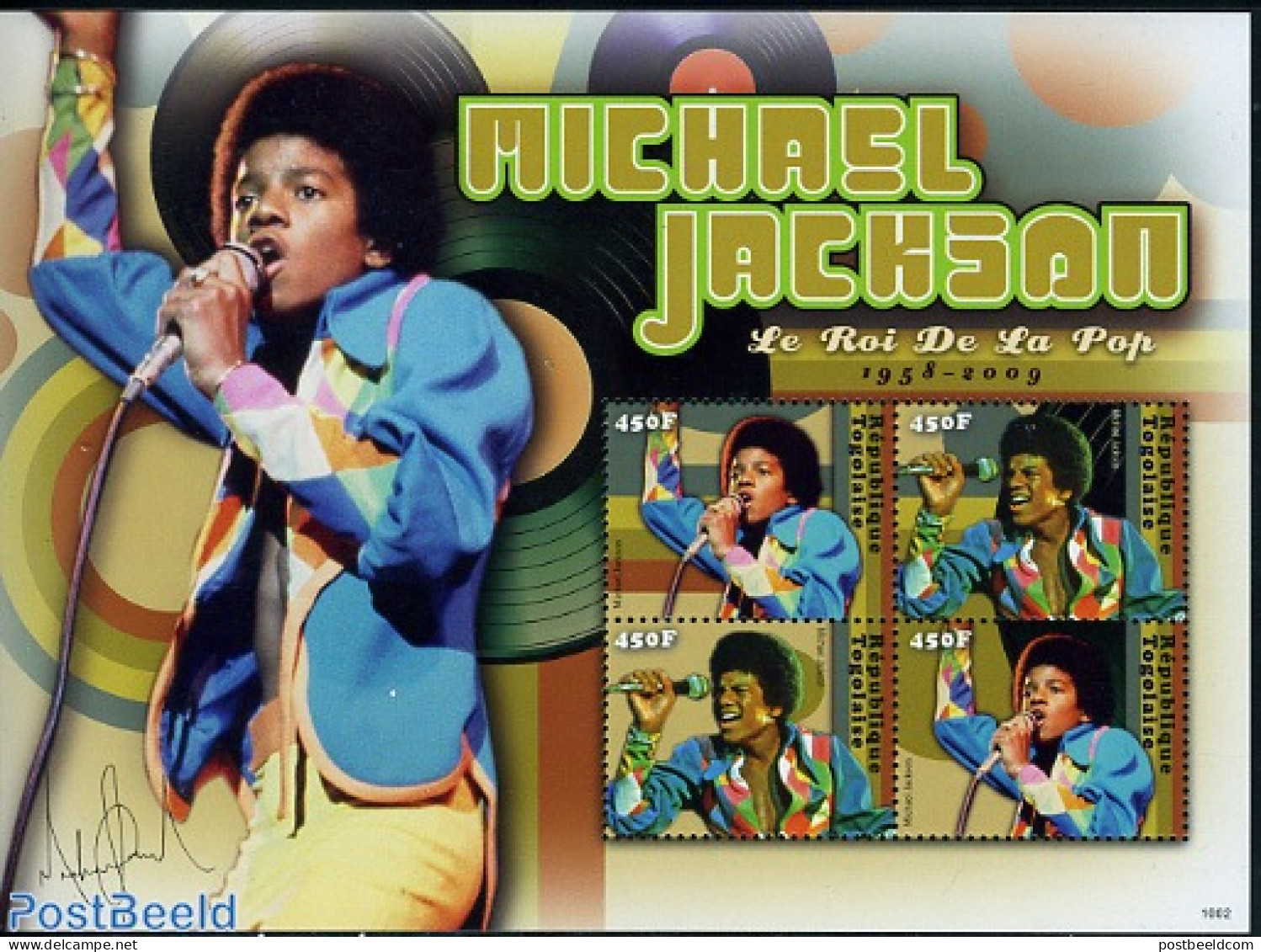 Togo 2010 Michael Jackson S/s, Mint NH, Performance Art - Michael Jackson - Music - Popular Music - Musique