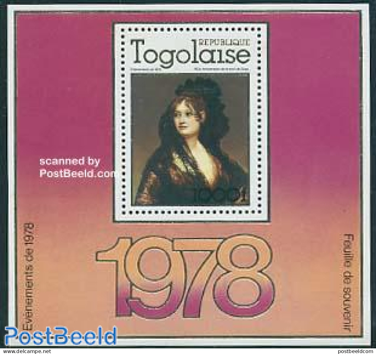 Togo 1978 F. Goya S/s, Mint NH, Art - Paintings - Togo (1960-...)