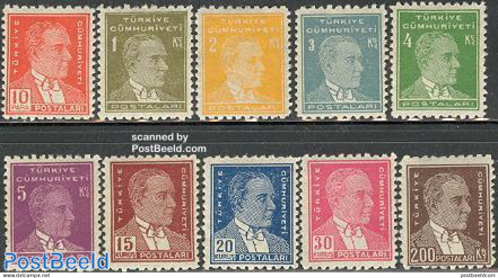 Turkey 1951 Definitives 10v, Mint NH - Other & Unclassified