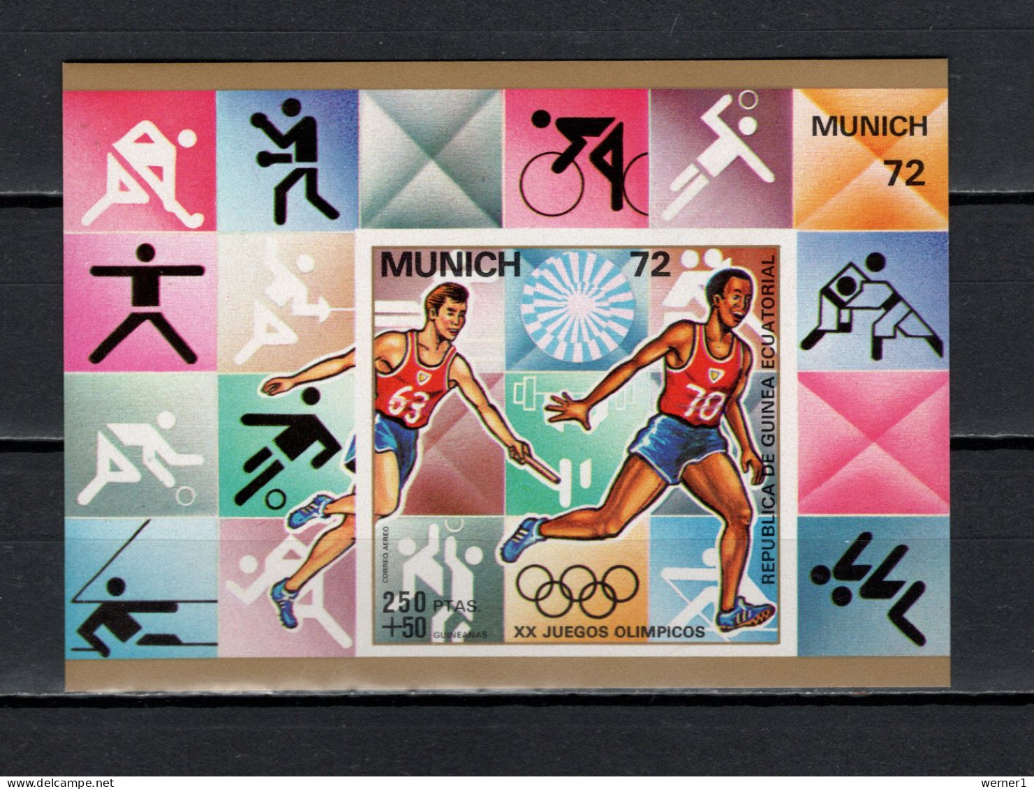 Equatorial Guinea 1972 Olympic Games Munich, Athletics, Football Soccer, Judo, Cycling Etc. S/s Imperf. MNH - Summer 1972: Munich