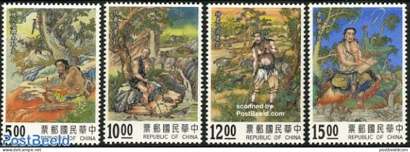 Taiwan 1994 Legends 4v, Mint NH, Nature - Poultry - Turtles - Art - Fairytales - Fairy Tales, Popular Stories & Legends