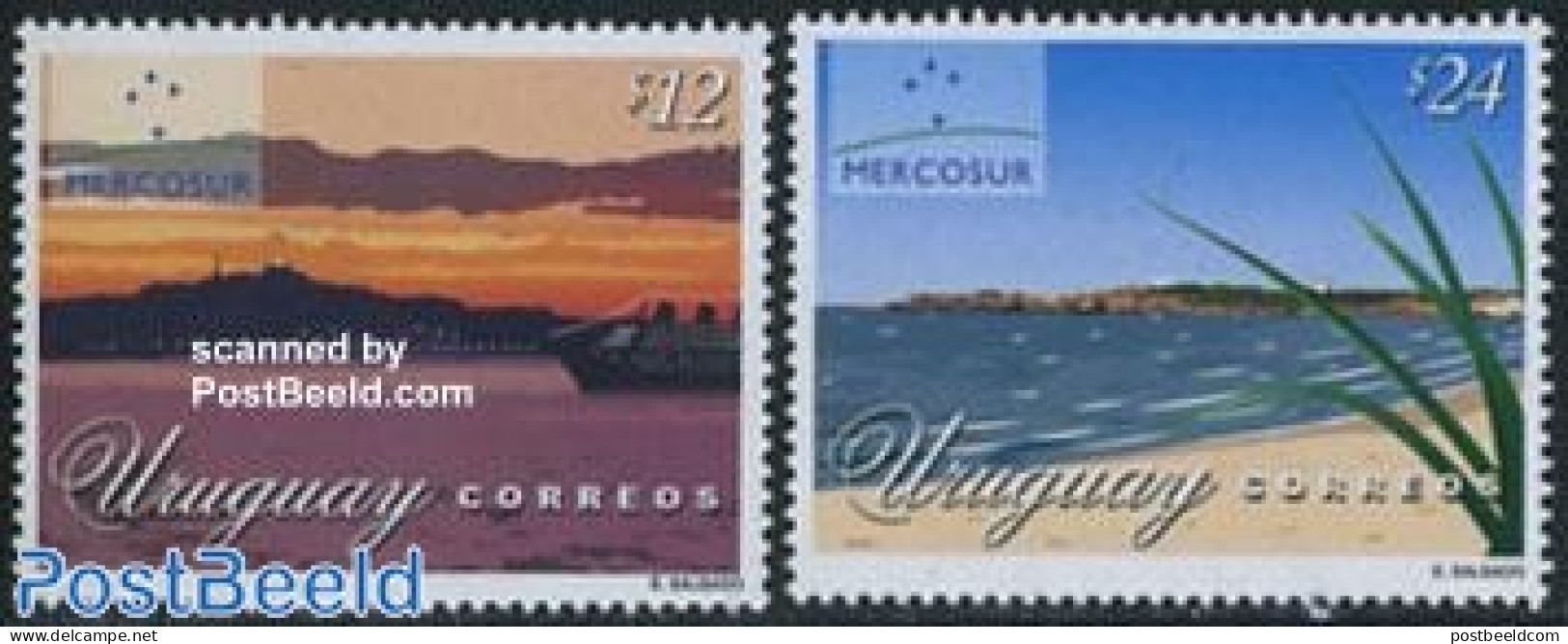 Uruguay 2002 Mercosur, Tourism 2v, Mint NH, Various - Tourism - Uruguay