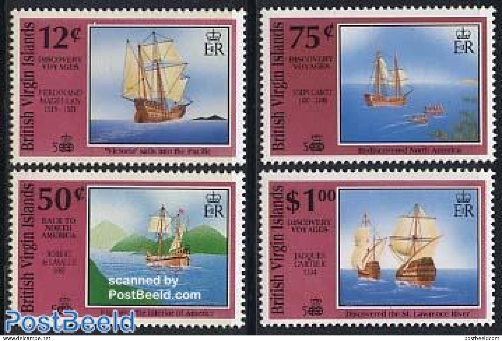 Virgin Islands 1991 Discovery Of America 4v, Mint NH, History - Transport - Explorers - Ships And Boats - Explorers