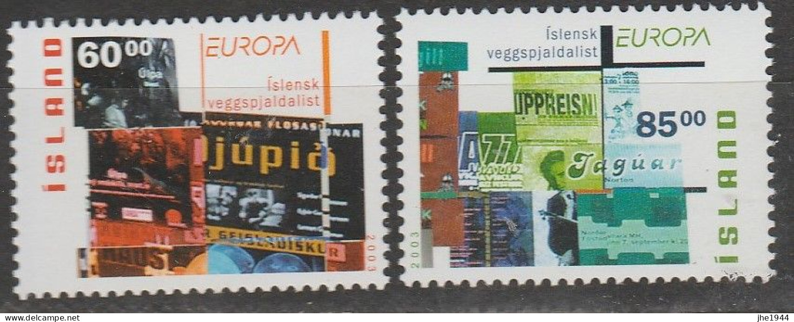 Europa 2003 Art de l'Affiche Voir liste des timbres à vendre **