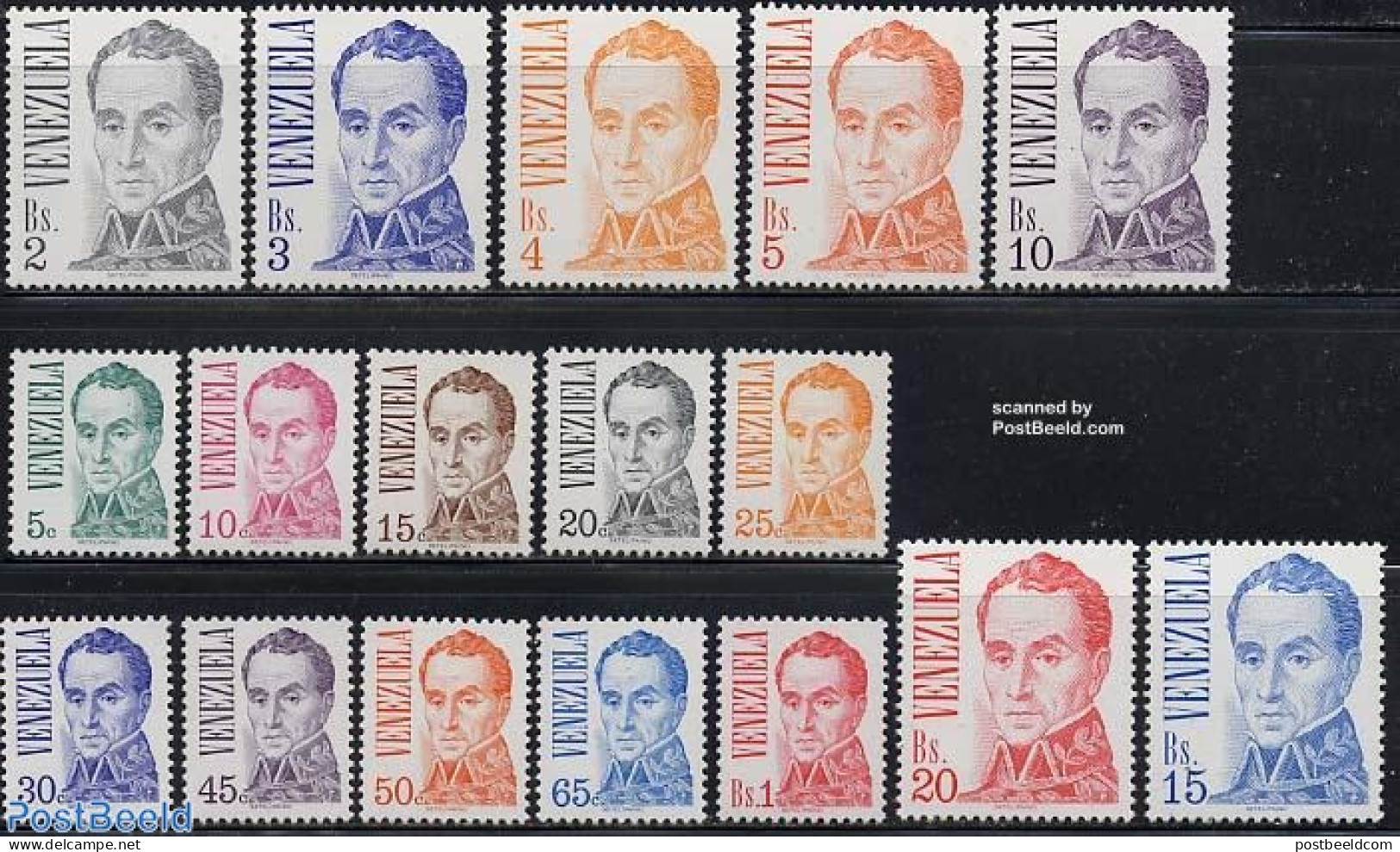 Venezuela 1976 Definitives 17v, Mint NH - Venezuela