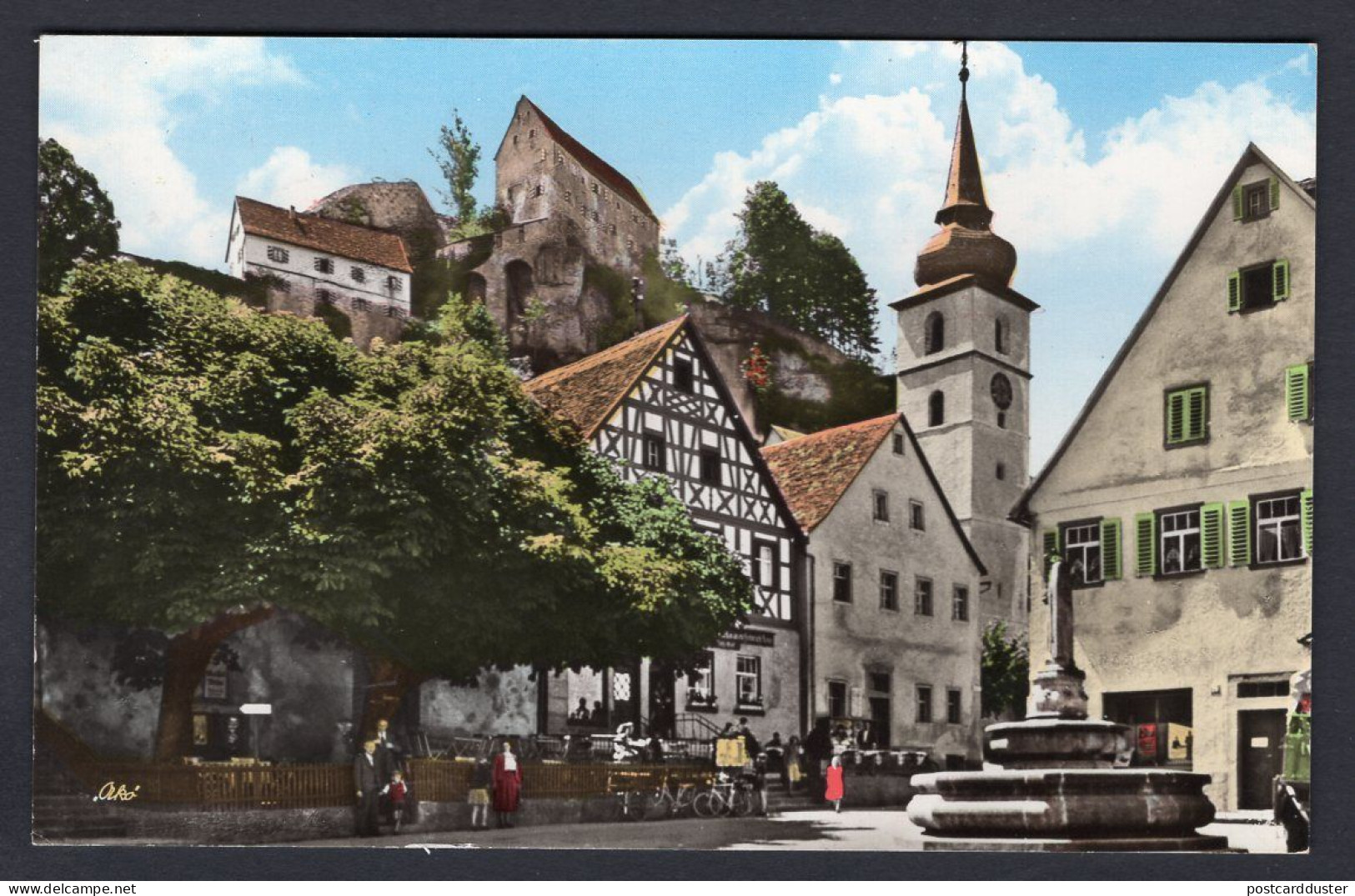 Germany 1963 POTTENSTEIN Marktplatz. Sonderstempel. Old Postcard  (h2879) - Pottenstein