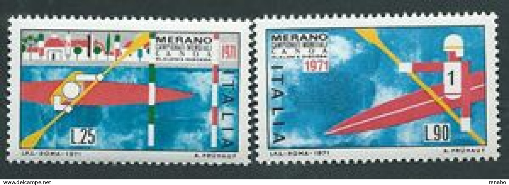 Italia, Italy, Italien, Italie 1971; Campionati Mondiali Di Canoa, A Merano. Serie Completa Nuova. - Canoe
