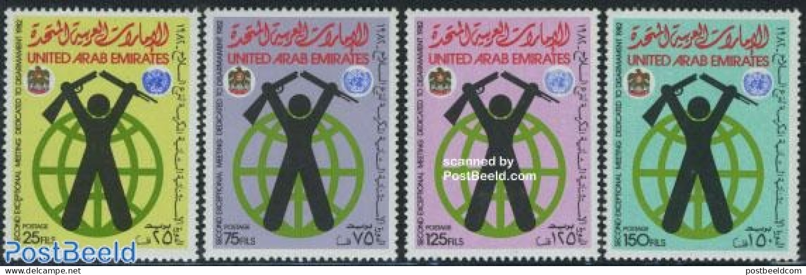 United Arab Emirates 1982 UNO Disarmament Conference 4v, Mint NH, History - United Nations - Other & Unclassified