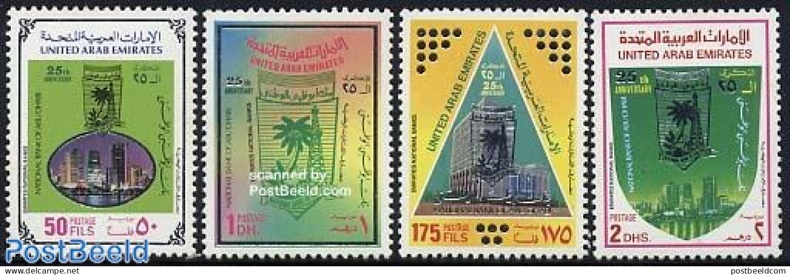 United Arab Emirates 1993 National Bank 4v, Mint NH, Various - Banking And Insurance - Other & Unclassified