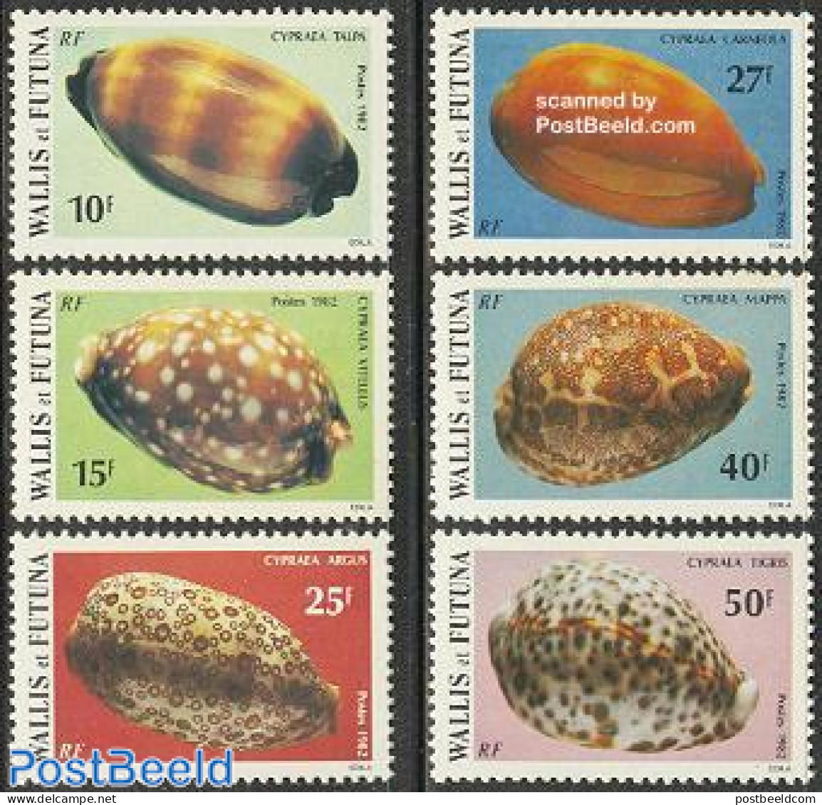 Wallis & Futuna 1982 Shells 6v, Mint NH, Nature - Shells & Crustaceans - Vie Marine