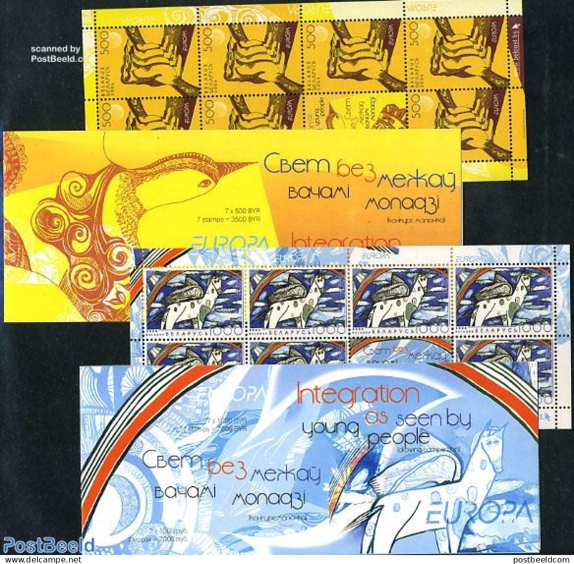 Belarus 2006 Europa 2 Booklets, Mint NH, History - Nature - Europa (cept) - Birds - Penguins - Stamp Booklets - Unclassified