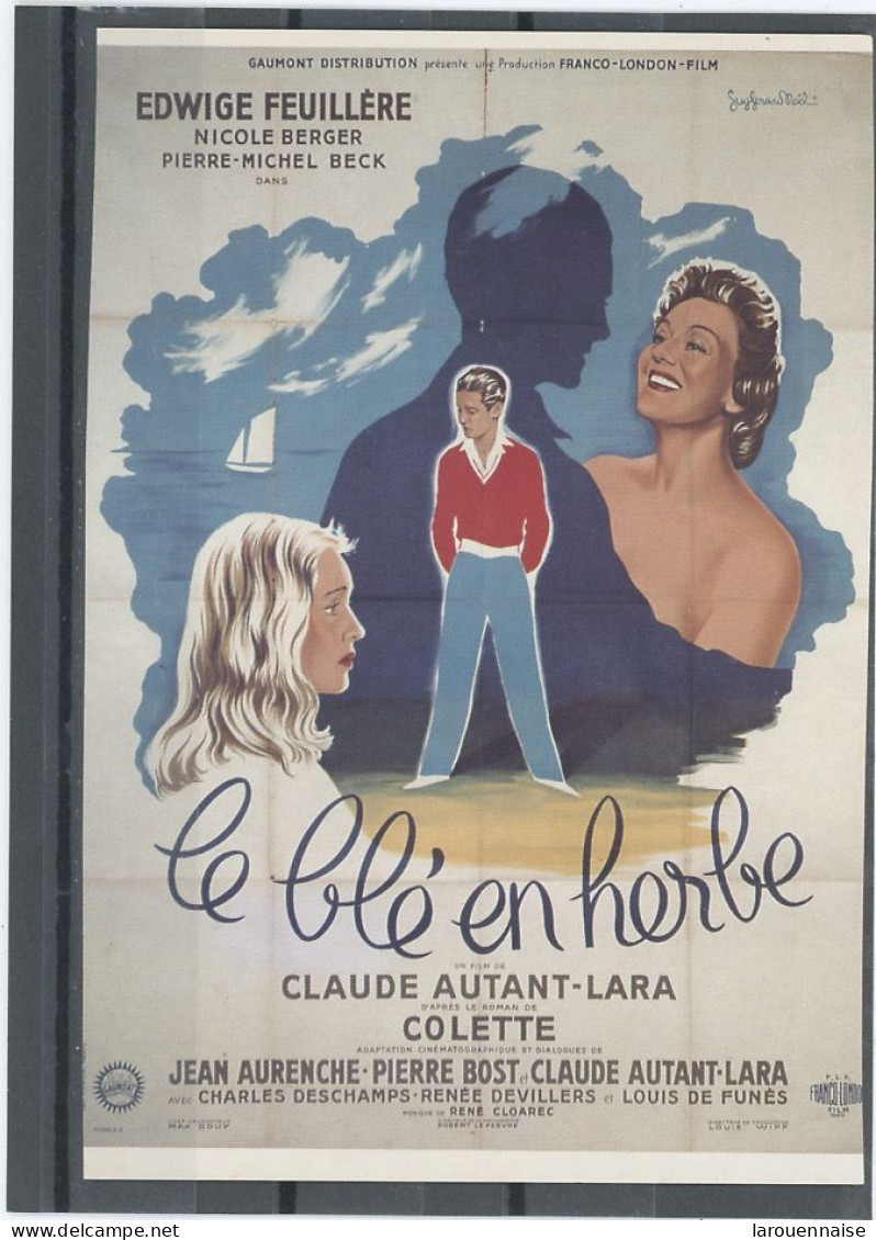 CINEMA -  LE BLE EN HERBE - Affiches Sur Carte