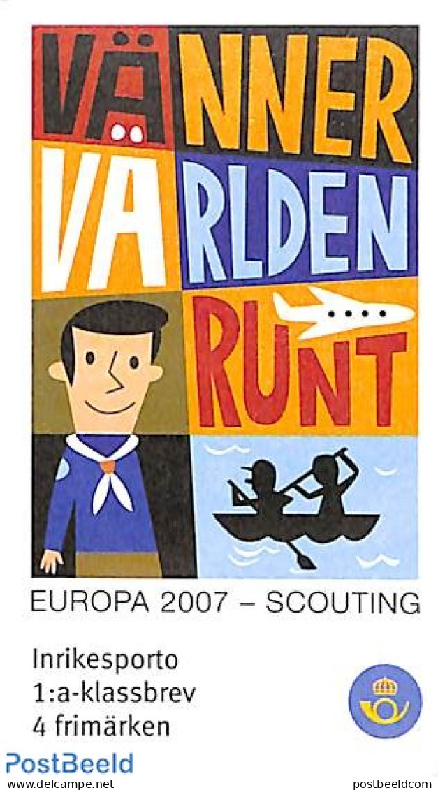 Sweden 2007 Europa, Scouting 4v In Booklet, Mint NH, History - Sport - Transport - Various - Europa (cept) - Scouting .. - Neufs