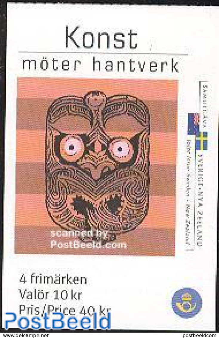 Sweden 2002 Art/New Zealand Booklet, Mint NH, Various - Stamp Booklets - Joint Issues - Art - Art & Antique Objects - Ongebruikt