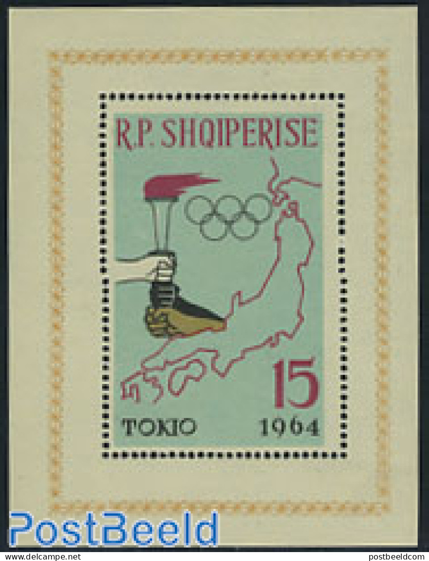 Albania 1963 Olympic Games S/s, Mint NH, Sport - Various - Olympic Games - Maps - Geographie