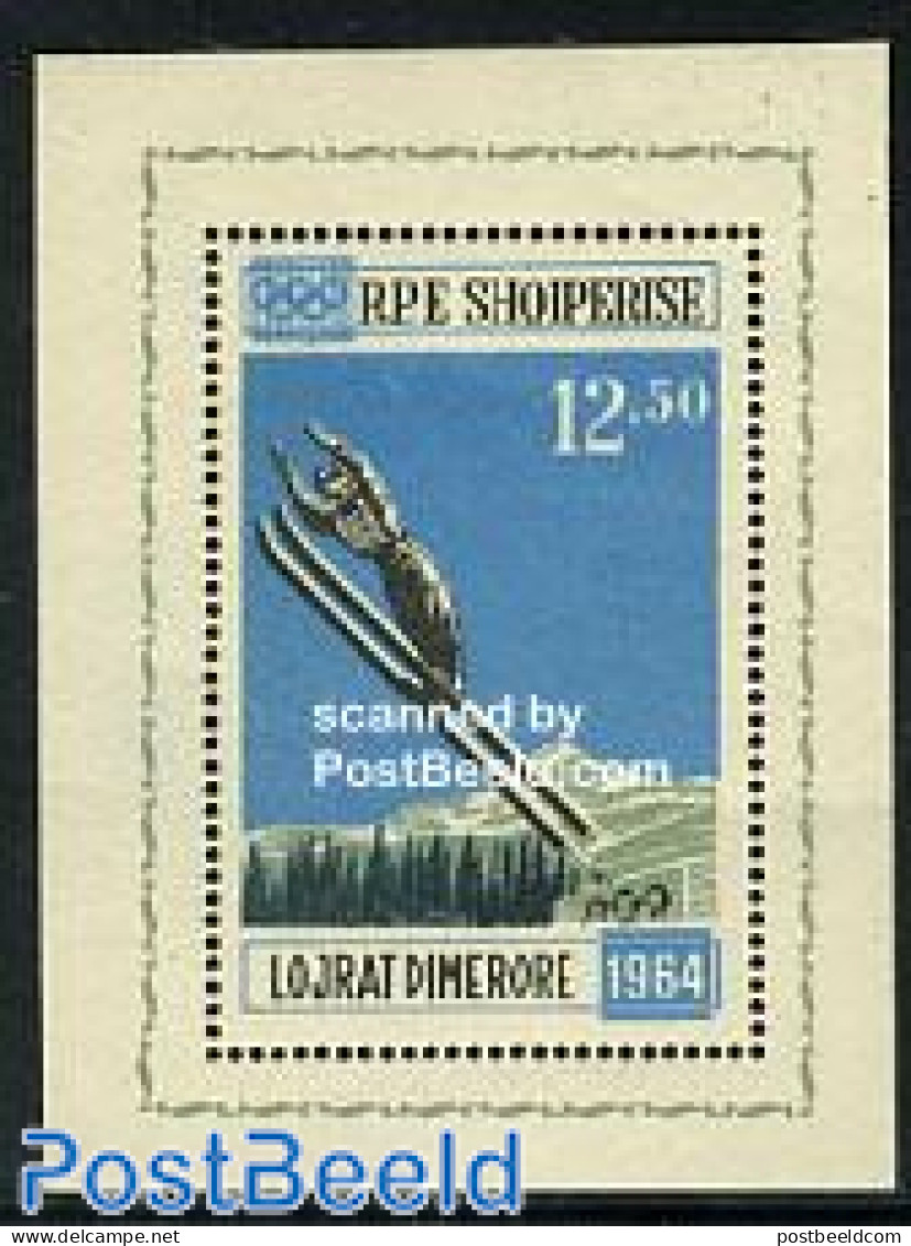 Albania 1963 Olympic Winter Games S/s, Mint NH, Sport - Olympic Winter Games - Skiing - Ski