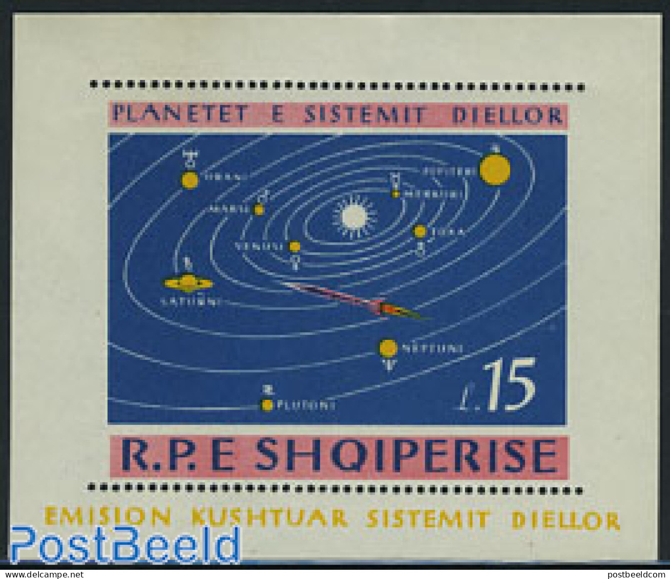 Albania 1964 Solar System S/s, Mint NH, Science - Transport - Astronomy - Space Exploration - Astrologie