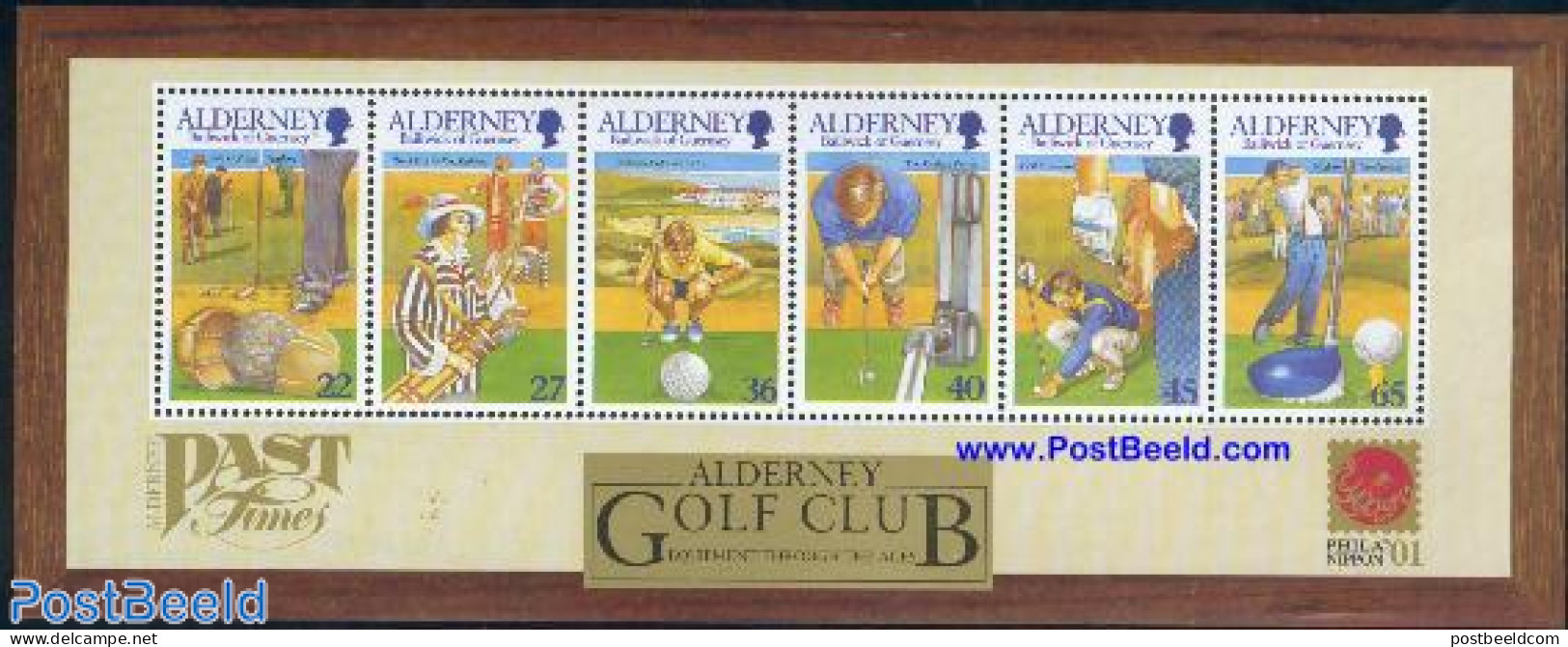 Alderney 2001 Golf Sports S/s, Mint NH, Sport - Golf - Sport (other And Mixed) - Golf