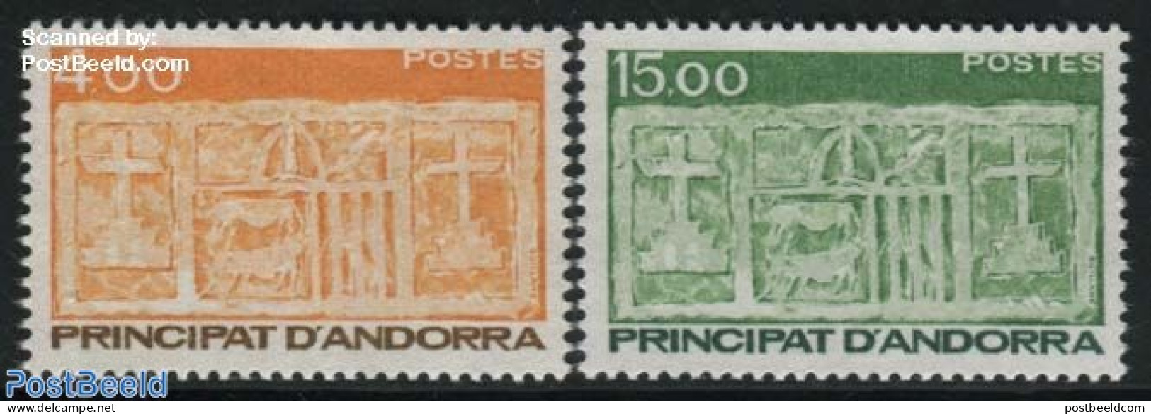 Andorra, French Post 1986 Definitive, Coat Of Arms 2v, Mint NH, History - Coat Of Arms - Unused Stamps